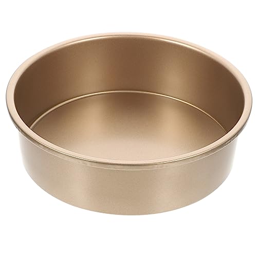 HOLIDYOYO Molde De Torta Bosque Redondo Formas Pastel Horneando Moldes Para Hornear Molde De Mousse De Postre Postres Moldes Sartenes Para Hornear Acero Carbono Dorado