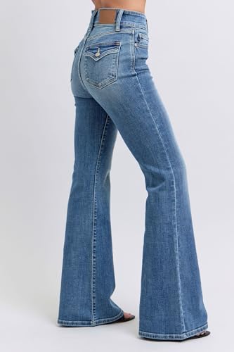 Judy Blue High-Waisted Flare Jeans with Tint – Classic, Comfortable, and Stylish Denim - 826303