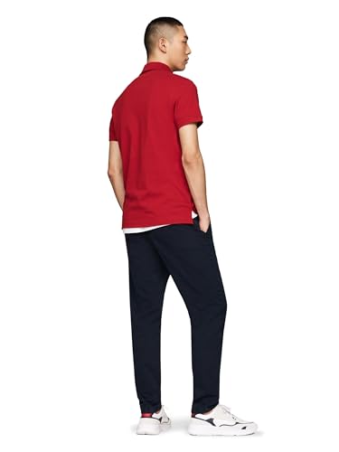 Image of Tommy Hilfiger Men's Short Sleeve Polo Shirts in Regular Fit With Stretch and Organic Pique Cotton