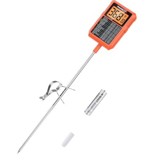 Image of LABART ThermoPro TP510 Waterproof Digital Candy Thermometer with Pot Clip, 8 Inch Long Probe, Instant Read, Food Cooking Meat Thermometer for Grilling