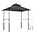 VEVOR Grill Gazebo, 8 x 5 ft Reinforced Outdoor BBQ Gazebo with Double-Tiered Roof, Powder-Coated Steel Patio Grill Shelter with 2 Side Shelves & 8 Hooks, Grilling Canopy for Patio Backyard Garden