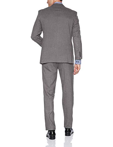 Men's Portly Fit Single Breasted Two-Piece Solid Suit Set - Colors3