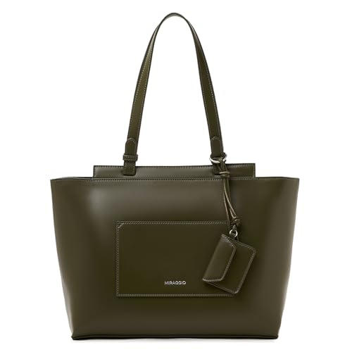 Image of Miraggio Jennifer 14 Inch Laptop Tote Bag With Envelope Charm | Office Tote Bag For Women | Big Totes For Work & Travel With Functional Pockets