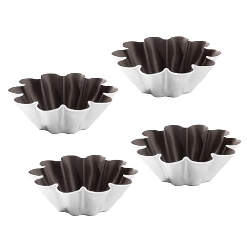 4 moldes para tartas de huevos, tartaletas pequeñas, moldes de postre, moldes de aluminio para tartas, moldes pequeños para magdalenas, tazas para hornear