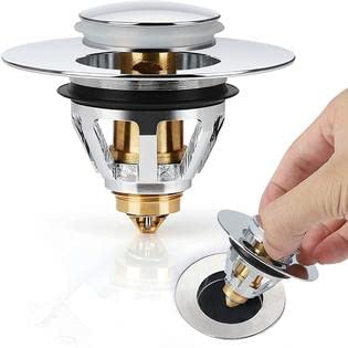 Zorzel wash Basin Bounce Drain Filter Core Push Type Pop Up Drain Stopper Filter No Overflow Sink Drain Plug with Filter Basket Bathroom Drain Stopper (B0B76R1G4F) Amazon Price History, Amazon Price Tracker