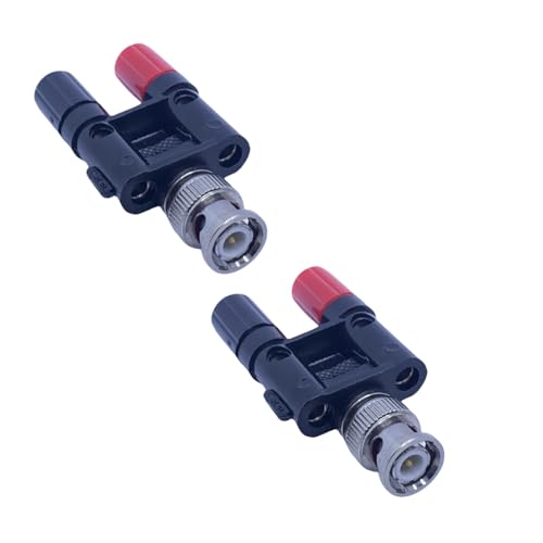 2-Pack Adaptador BNC macho a banana hembra dual 4mm miniatura 2
