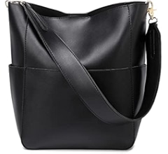 ◆OVHEE◆ Poe Bucket Bag Black P00000RS Amazon.com: Bucket Purses for Women PU Leather Bucket Bags
