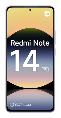 Xiaomi Redmi Note 14 5G - Smartphone de 8+256GB, Pantalla de 6.67' AMOLED FHD+ 120Hz, MediaTek Dimensity 7025-Ultra, cámara de 108MP, 5110 mAh, Cargador no Incluido, Morado (Versión ES)