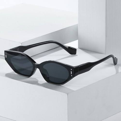 Lunettes de soleil polygone œil de chat rétro MUTYNE mixtes bicolores