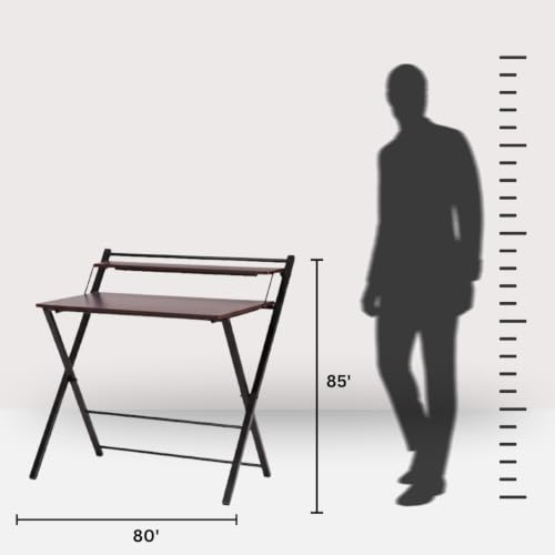 Image of InnoFur Meleti Folding Table for Home and Office /Folding Table for Study /Work from Home Table /Foldable Laptop Desk /Multipurpose Utility Table (Brown)