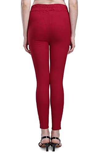Image of Plus Size Slub Lycra Trouser Cigarette(Pencil) Pants Sizes(26 to 44)