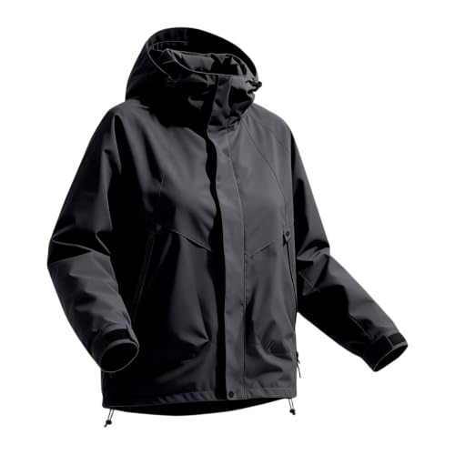 Windbreaker Jacket Women Lightweight Rain Coat Hooded Hiking Jacket - image 3