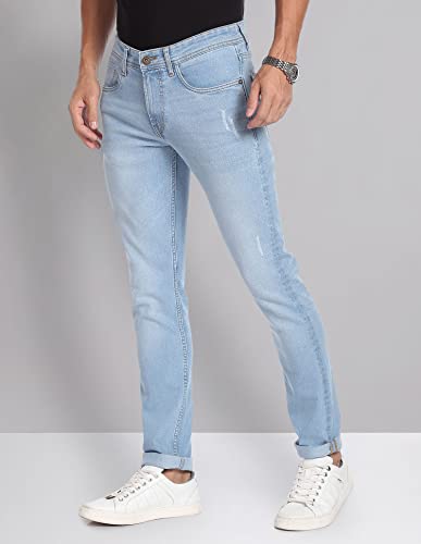 Image of Arvind Skinny Fit Distressed Jeans