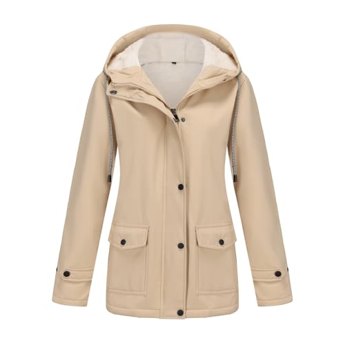 Coupe vent femme imperméable long et ultra léger avec capuche pour protection plein air