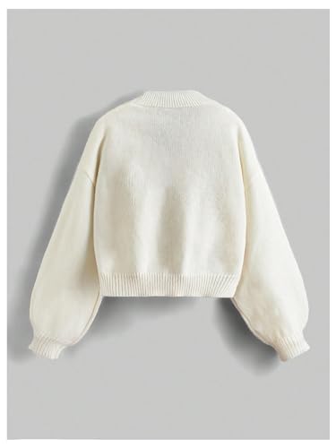 Image of GORGLITTER Women's Floral Button Down Cardigan Sweater Long Sleeve Drop Shoulder Knit Tops
