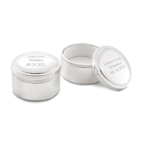 THINGS REMEMBERED Engraved Beaded Tooth and Curl Keepsake Box Set (Free Customization)