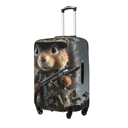 Interesting Squirrel Elastic Travel Luggage Cover, Washable Spandex Suitcase Protector, Anti-Scratch Fits 18-32 Inch2