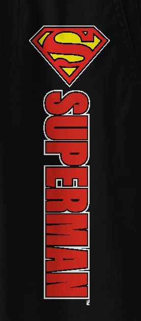 Superman Veritcal Classic Title Logo Youth Black Graphic Jogger Pant2