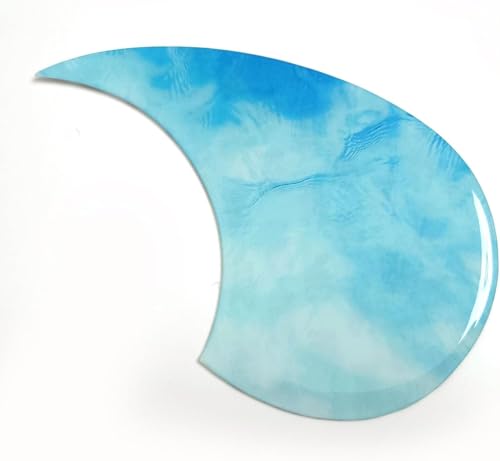 アコースティックギターのピックガード、ギブソン、テイラー、マーティンのアコースティックギターの交換部品のための自己粘着性のアンチスクレーププレートピックガードを厚くしました。 (青い)