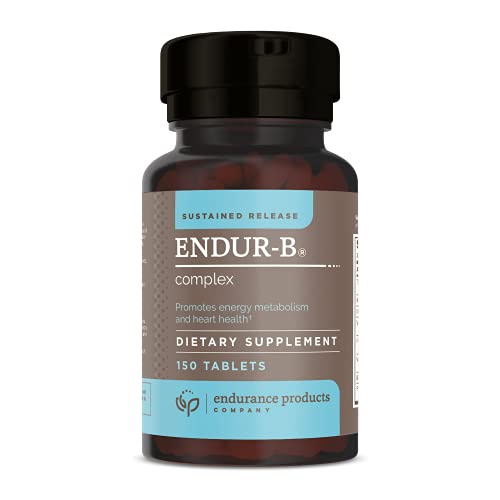 Endur-B Complex - Sustained Release - Vitamin B Supplement with B1, B2, B3, B6, B12, Folic Acid, Biotin - 150 Tablets - Endurance Products Company