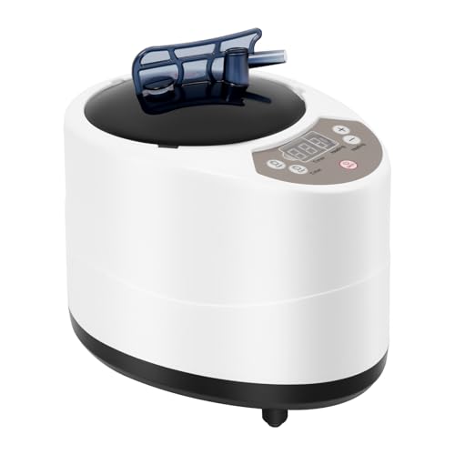 Generador de vapor para sauna de 1000 W, con pantalla LED y mando a distancia, generador de vapor portátil de 3 litros, 9 niveles de temperatura, temporizador de 5 a 95 minutos, para sauna de vapor