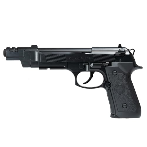 Modello 92, con meccanismo semi-automatico e caricatore da 14 colpi. Funziona tramite Co2 (5 bombolette incluse). Dispone di una slitta porta torcia per aggiungere accessori e personalizzare la propria esperienza di gioco.