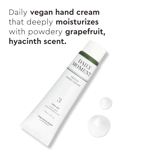 The Face Shop Daily Moment Vegan Hand Cream Noon Park with Hyaluronic Acid & Shea Butter, Non-Greasy & Quick absorbing hand care cream, 30ml - Image 2