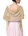 Women's Bridal Wedding Party Shawl Wraps,Champagne KK229