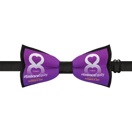 GoasNei International Women's Day 2023 Bow Tie for Men Adjustable Necktie Funny Tie Neck Ties for Weddings Party