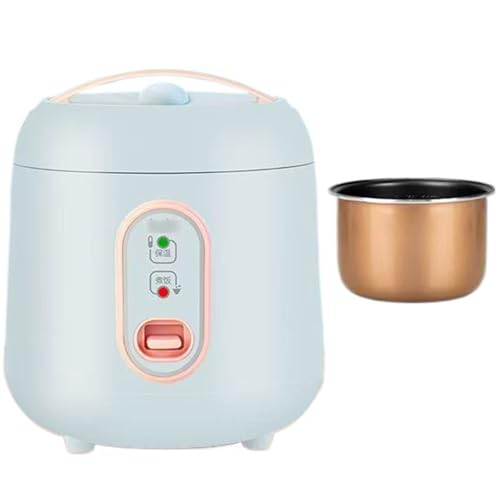 Mini Rice Cooker with Nonstick Inner Pot, Convenient Handle Design, Includes Spatula & Measuring Cup, Ideal for Cooking Rice and Porridge for 1-4 People