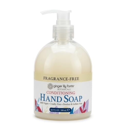 Image of Ginger Lily Farms Botanicals Conditioning Liquid Hand Soap, 100% Vegan & Cruelty-Free, Fragrance Free, 16.9 fl oz