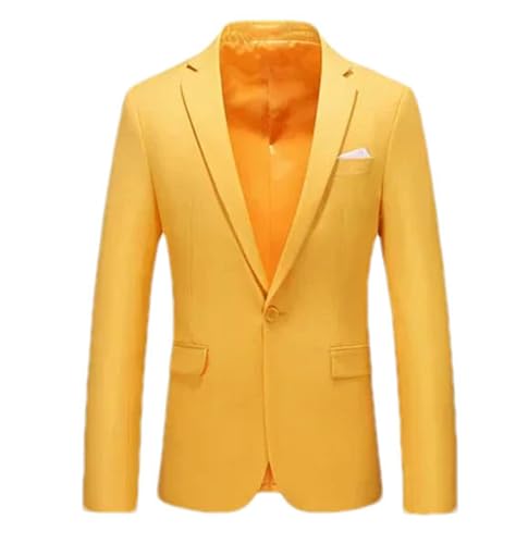 Men Spring Formal Suit Jackets Single Button Slim Fit Formal Business Casual Blazers