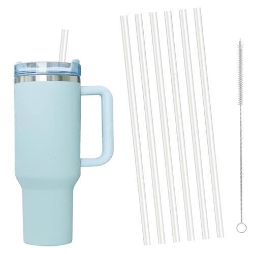 6-Pack Replacement Straws Compatible with Stanley Cup 40oz Tumblers - BPA-Free Reusable & Eco-Friendly Drinking Accessories