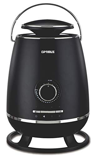 Optimus Portable 360 Surround Ceramic w/Thermostat, Black Heater, 9.6 x 9.6 x 14.0