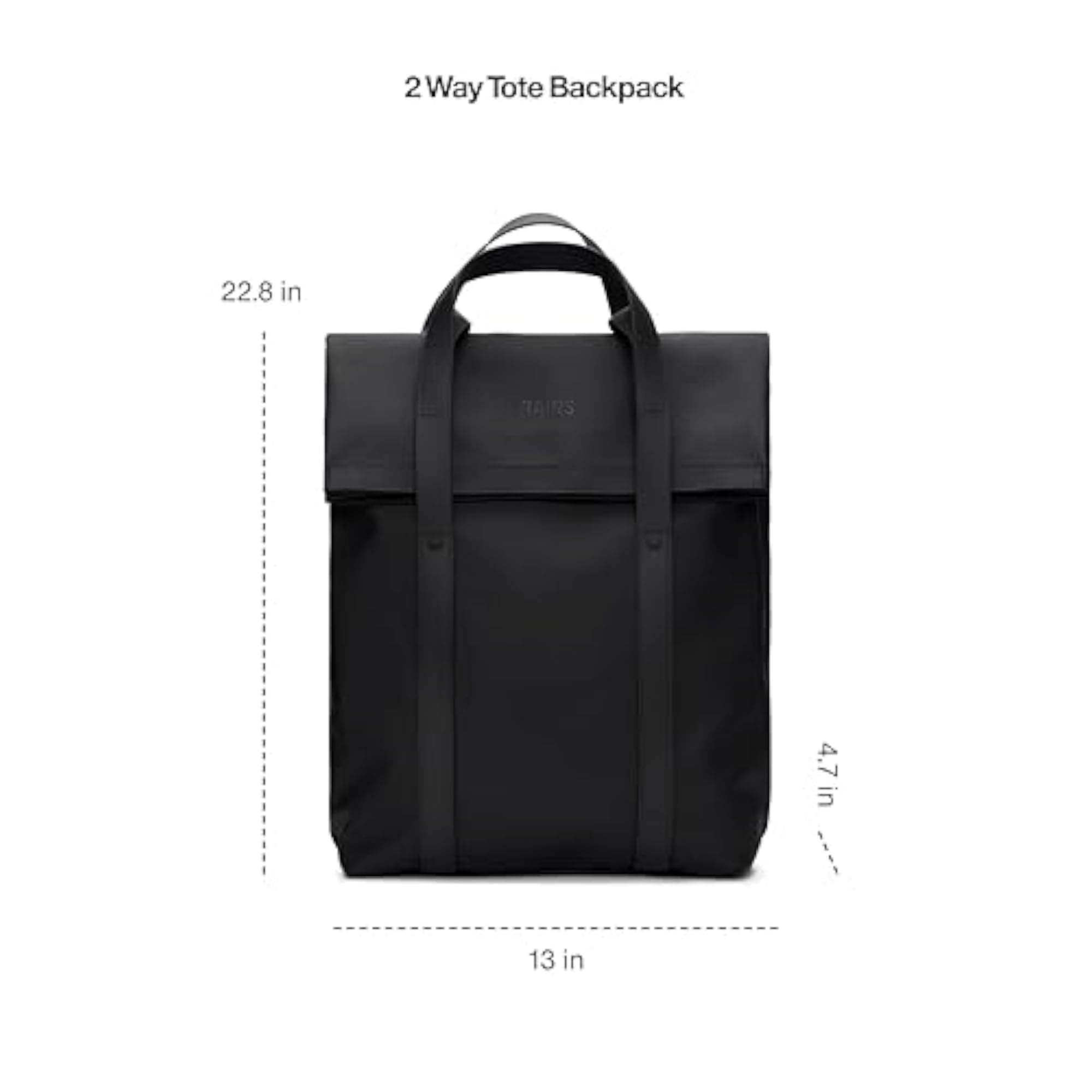 2 Way Tote Backpack in Black