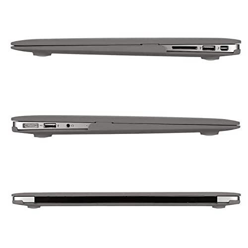 Mosiso Compatible With Macbook Air 13 Inch Case (Models: A1369 & A1466, Older Version 2010-2017 Release), Protective Plastic Hard Shell Case & Keyboard Cover & Screen Protector, Gray #TOP4