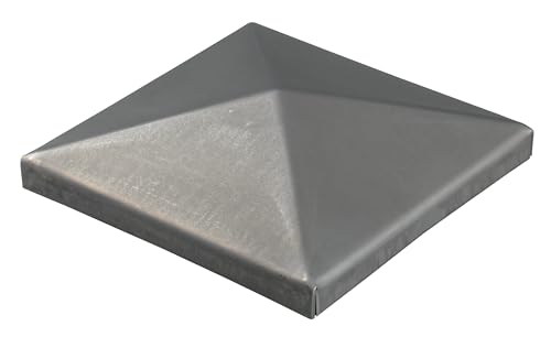 Alberts 866952 Pfostenkappe für Vierkantmetallpfosten | zum Anschweißen | Stahl | 80 x 80 mm | 10er Set