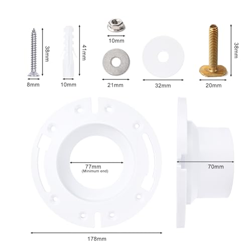 Image of Creative.c 3-Inch Receptacle RV Toilet Flange & Seal for Aqua Magic Style Plus,Style Lite,Style II Residence,RV 3-in-1 Combo Kit Replaces 385345892 34120 12524