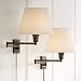 Clement Bronze Plug-in Swing Arm Wall Lamp Set of 2-360 Lighting