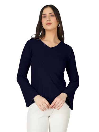 Image of Plus Size Women Top Bell Sleeve | Casual Top for Women Full Sleeve