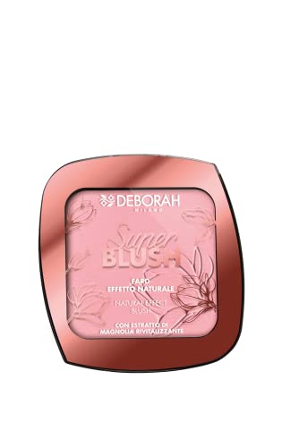 Deborah Milano - Super Blush Fard Effetto Naturale, n.04 Peach, Ravviva il Colorito Spento, Effetto Naturale che dura tutto il giorno, 10gr