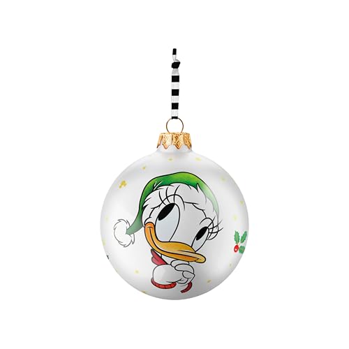 Egan Winter Magic Christmas Ball 8 cm – Premium Disney Ornament | Festive Tree Decoration for Home, Office & Gift Giving | Holiday Collectible (DAISY DUCK)