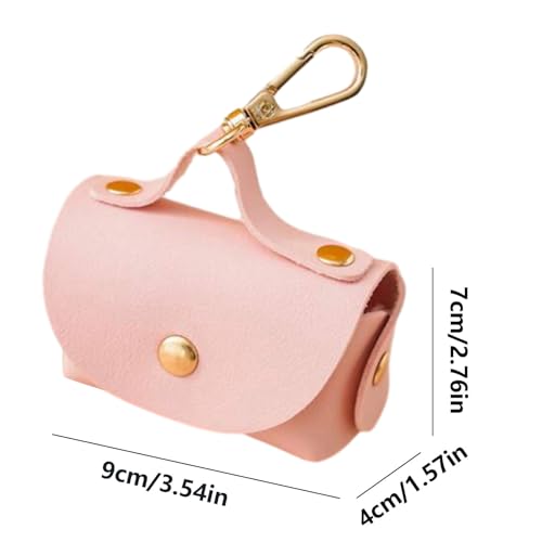 Dispenser sacchetti cane - Porta sacchetti perdite zero in PU | Accessorio con fibbia sicurezza per rifiuti canini | per parchi, campeggio, viaggio, casa e aree pubbliche