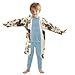Glaphy Vintage Western Cowboys Horses and Cactus Bathrobe Hooded PJ Robe Soft Fleece Robe Pajama Sleepwears 2-12 Years