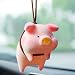 Hanging Swing Pig Car Hanging Ornament for Rear View Mirror Swinging Pig Cute Car Hanging Accessories Funny Car Interior Decor Pendant | IE
