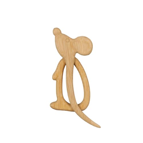 Image of Pokinge 2Pcs Wooden Carving Brooch Pin Cartoon Animal Sweater Brooch Cute Wood Carved Scarf Buckle Women Shawl Pin Creative Craft Gifts For Girls