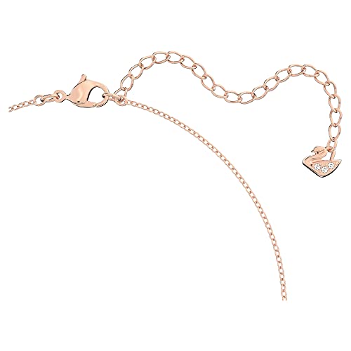 Swarovski Lilia Y necklace, Butterfly, White, Rose-gold tone plated3