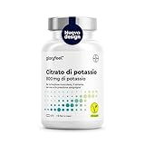 Potassio Integratore, 270 Capsule, Eletto PRODOTTO DELL'ANNO 2025, Vegano, 800mg Citrato di Potassio Puro, Scorta 4 Mesi, Supporto Muscoli Nervi e Pressione Sanguigna, Senza Additivi, 100% Vegan