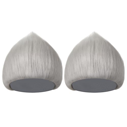 Geyoga 2 Pcs Funny Wig Crazy Hair for Halloween Party Gray