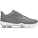 Under Armour Boys' Leadoff Low RM JR 3.0, (102) Baseball Gray/Baseball Gray/White, 4, US